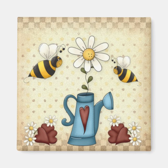 Daisy Flower Magnet (Front)