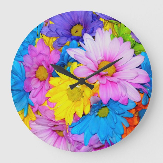 Daisy Flower Mix Clock (Front)