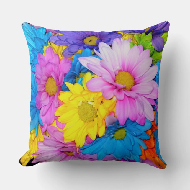 Daisy Flower Mix Pillow (Front)