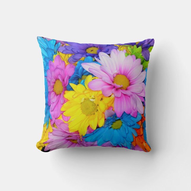 Daisy Flower Mix Pillow (Front)