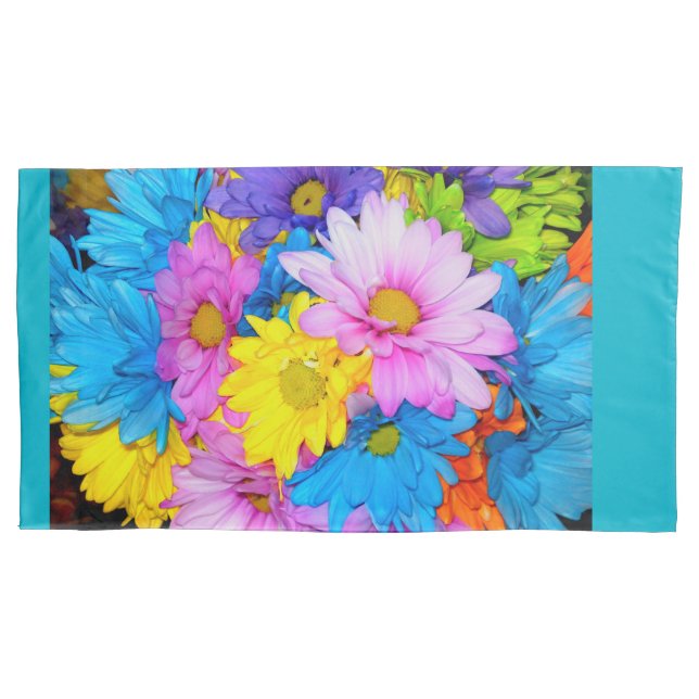 Daisy Flower Mix Pillow Case (Front-Left)