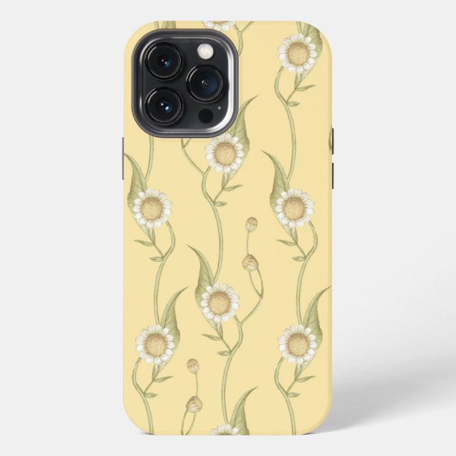 Daisy Flower Monogram Yellow  Unique  iPhone Case (Back)