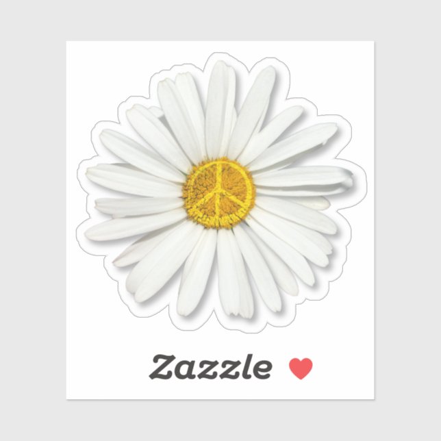 Daisy Flower of Inner Peace Symbol Sign - Hippie (Sheet)