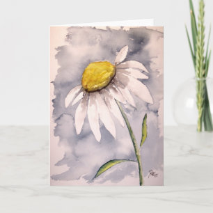 Daisy flower painting art gift card