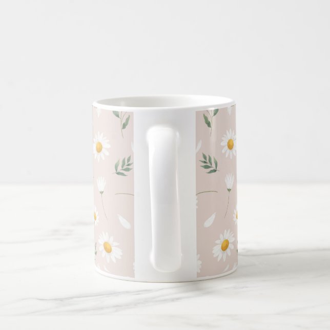 Daisy flower pattern  coffee mug (Handle)