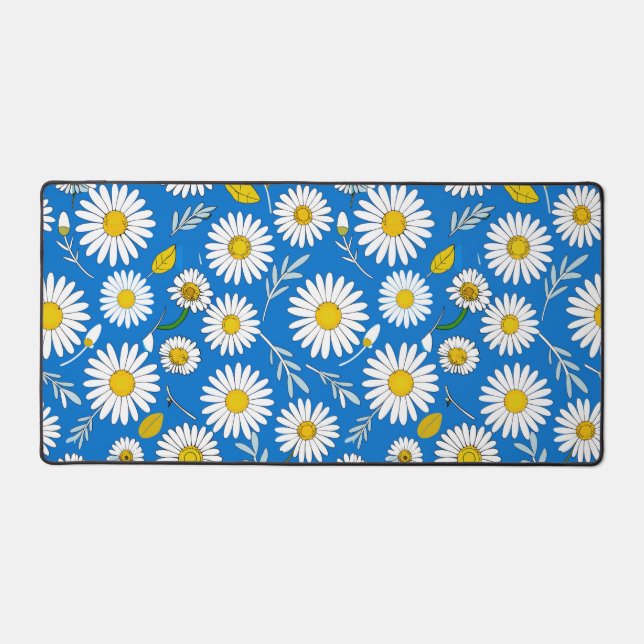 Daisy flower pattern desk mat (Front)