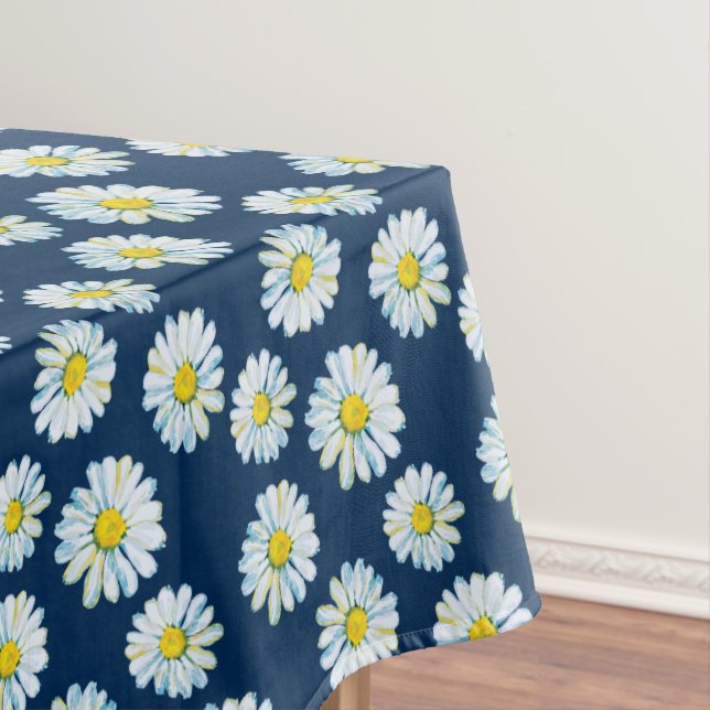 Daisy flower pattern - floral pattern tablecloth (In Situ)