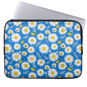 Daisy flower pattern laptop sleeve