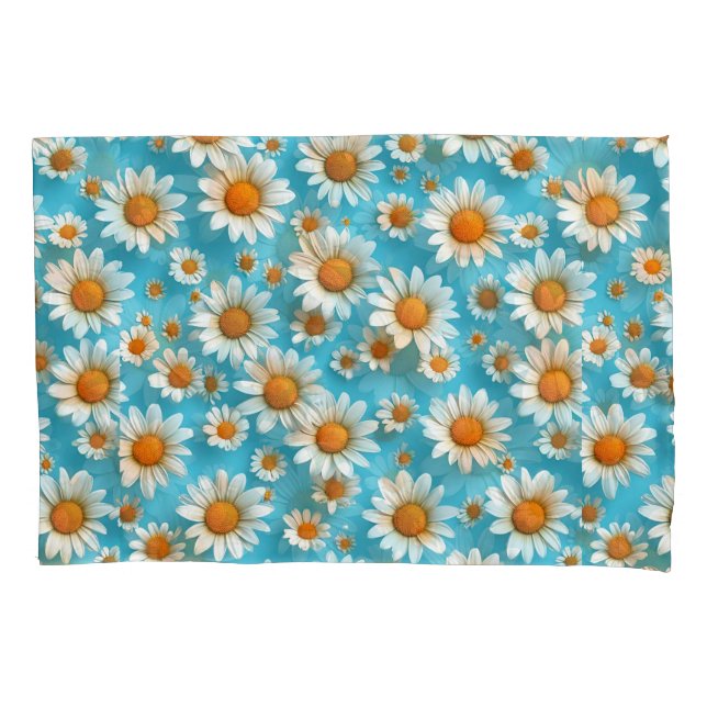 Daisy flower pattern pillowcase (Front)