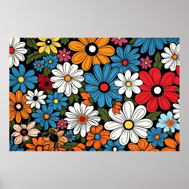   Daisy flower pattern   Poster (Front)
