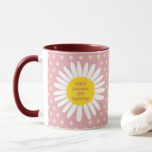 Daisy flower pattern - Purity, Innocence quote Mug