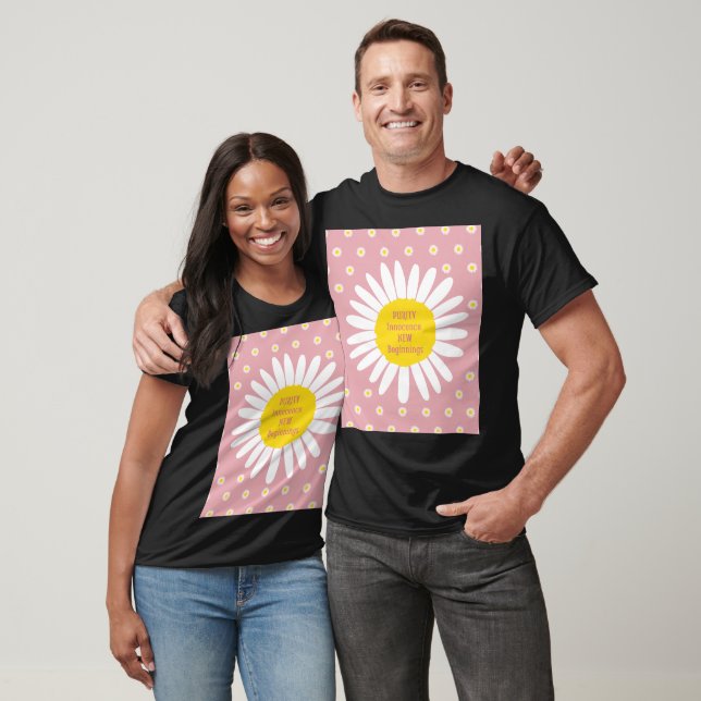 Daisy flower pattern - Purity, Innocence quote T-Shirt (Unisex)
