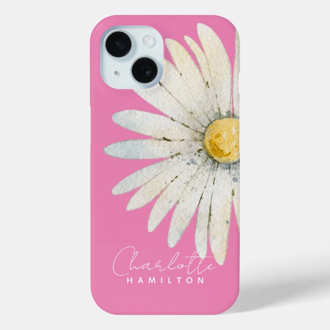 Daisy Flower Personalised Name Case-Mate iPhone Case (Back)