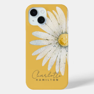 Daisy Flower Personalised Name iPhone 15 Case