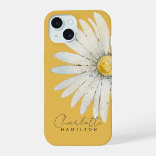 Daisy Flower Personalised Name iPhone 15 Case