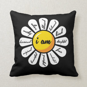 Daisy - Flower Positive Affirmation Cushion