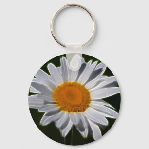 Daisy flower power key ring