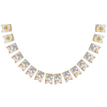 Daisy Flower Rainbow First Birthday Bunting Flags