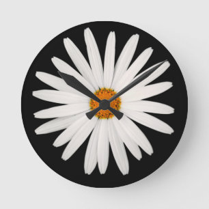 Daisy flower round clock
