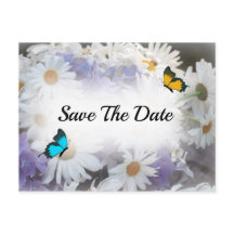 Daisy Flower Save The Date Postcard