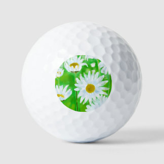 Daisy Flower Summer garden Painting Golf Balls