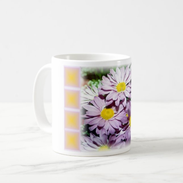 Daisy Flower Tile Mug (Front Left)