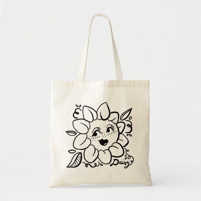 Daisy Flower Tote Bag (Front)
