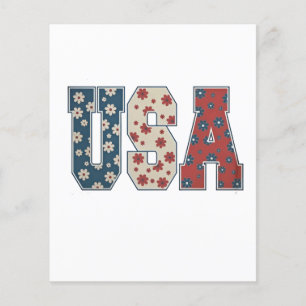 Daisy Flower USA Flag 4th of July Patriotic Flyer