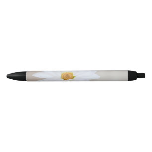 Daisy Flower White Yellow Daisies Blossom Floral Black Ink Pen