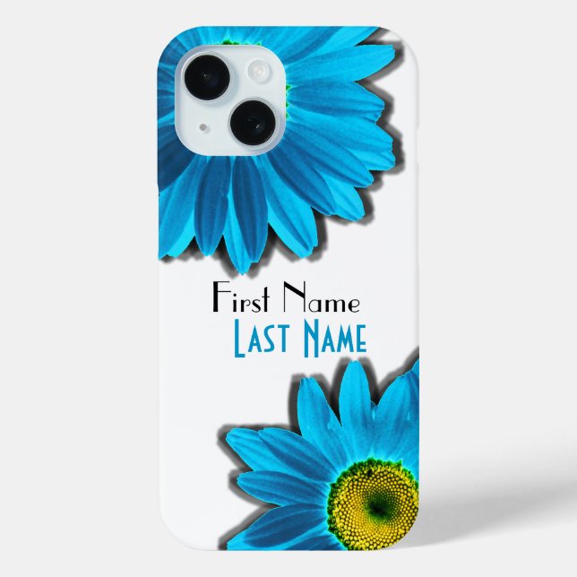 Daisy Flower with Blue Petals Case-Mate iPhone Case (Back)