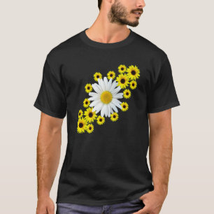 Daisy Flower With Sunflowers Floral Pattern Sunflo T-Shirt