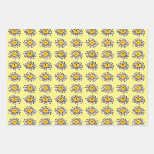 Daisy Flower Wrapping Paper (Front)