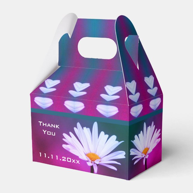 Daisy Flowered Favour Box (Front Side)