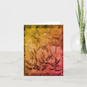 Daisy Flowers Abstract Customisable Note Card