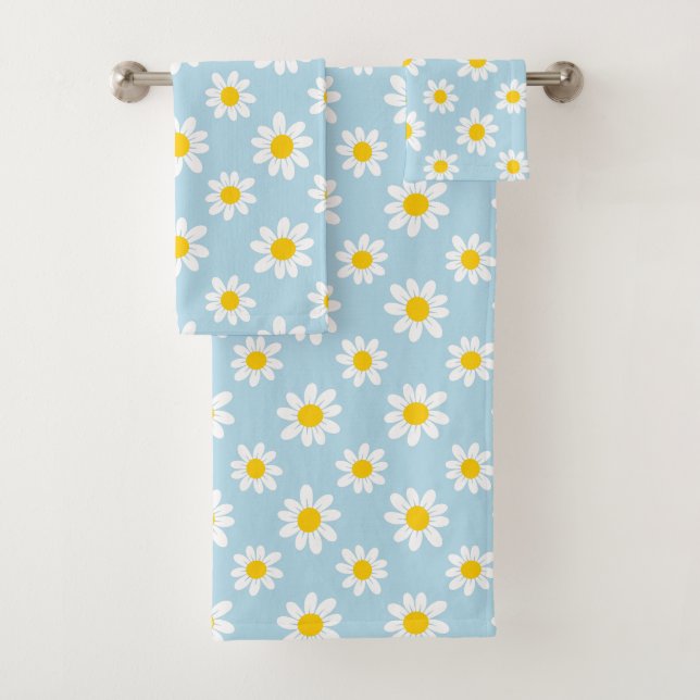 Daisy flowers bath towel set (Insitu)