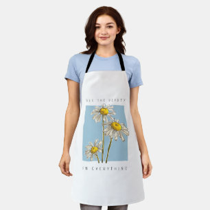 Daisy Flowers Beauty Slogan Apron
