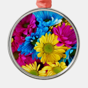 Daisy Flowers Blossoms Love Destiny Shower Party Metal Ornament