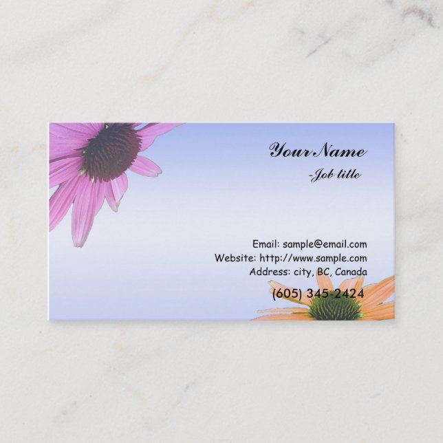 daisy flowers business card (Front)