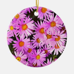 DAISY FLOWERS CERAMIC ORNAMENT