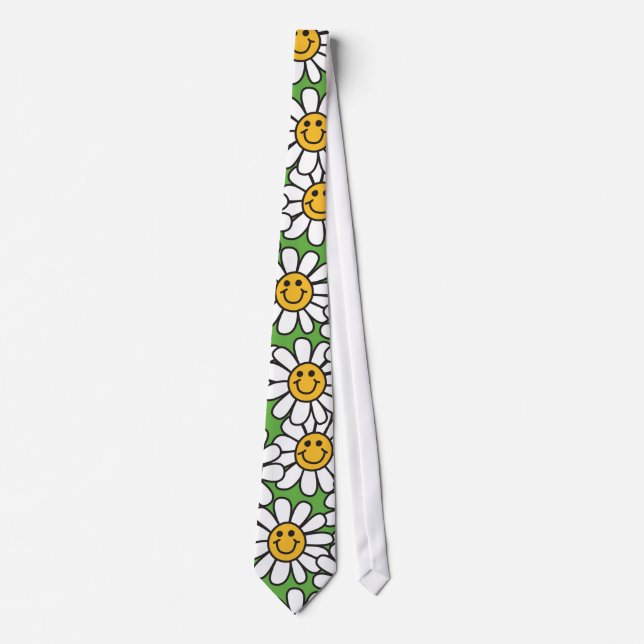 Daisy Flowers Pattern Tie (Front)