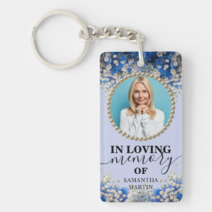 Daisy Flowers Remembrance In Loving Memory  Key Ring