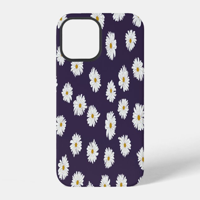 Daisy flowers: small, seamless pattern. iPhone case (Back)