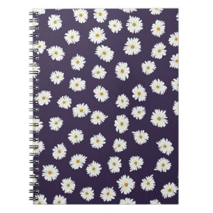 Daisy flowers: small, seamless pattern. notebook