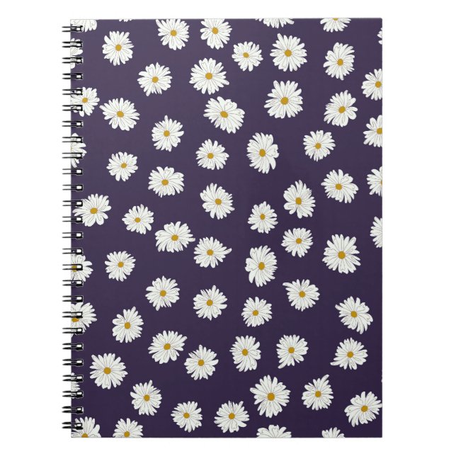 Daisy flowers: small, seamless pattern. notebook (Front)