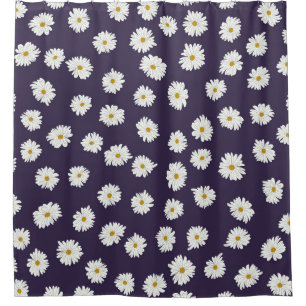 Daisy flowers: small, seamless pattern. shower curtain