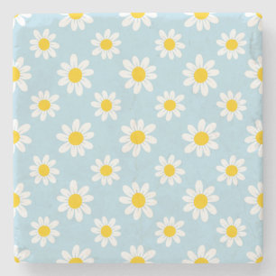 Daisy flowers stone coaster