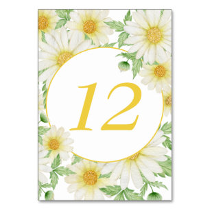 Daisy Flowers Table Number