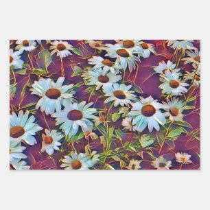 DAISY FLOWERS   WRAPPING PAPER SHEET