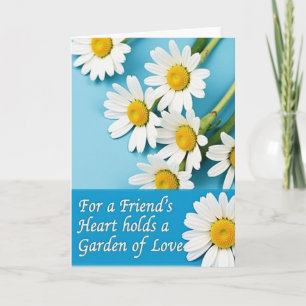 Daisy Friends Heart Garden Card