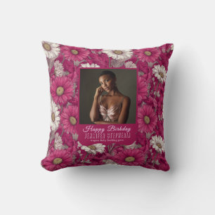 Daisy Garden 40Th Birthday For Girlfriend Pink Cushion